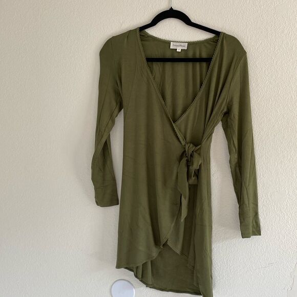 Revolve Privacy Please Piper Mini Dress in Olive Green - Picture 2 of 7